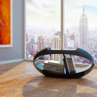 Taburete de diseño con librería integrada Ellix made in Italy Viadurini
