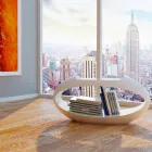 Taburete de diseño con librería integrada Ellix made in Italy Viadurini