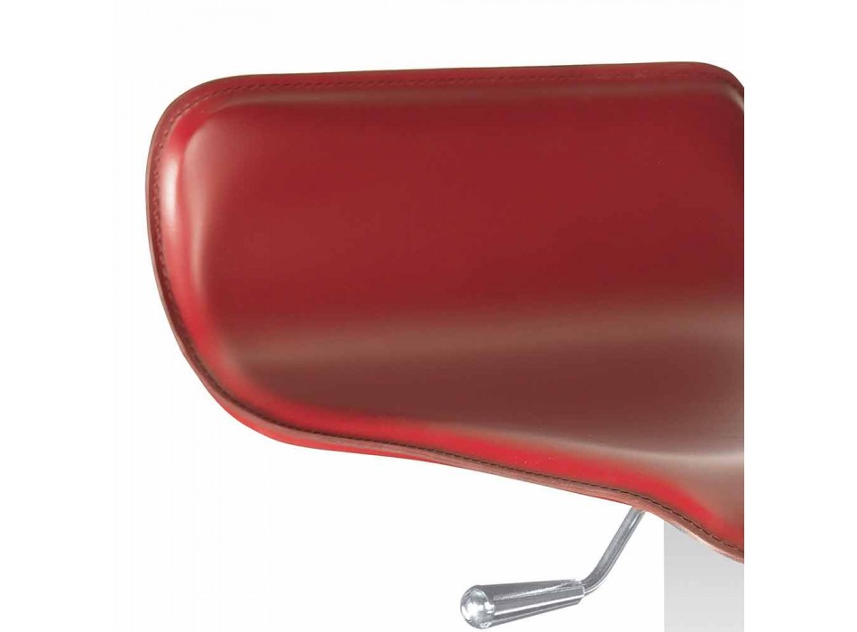 Taburete de diseño con asiento ajustable y base de cromo Inigo Viadurini