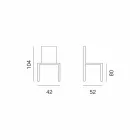 Taburete de diseño en Ecopiel para cocina o comedor H 80 cm - Celine Viadurini