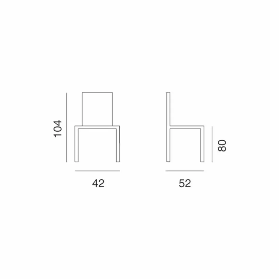 Taburete de diseño en Ecopiel para cocina o comedor H 80 cm - Celine Viadurini