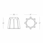 Taburete en forma de Pandoro coloreado de diseño moderno de Slide - Pandoro Viadurini