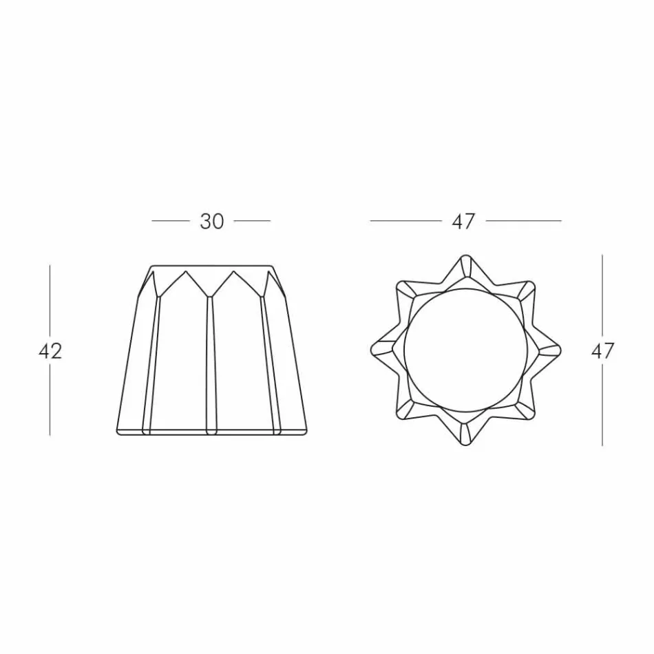Taburete en forma de Pandoro coloreado de diseño moderno de Slide - Pandoro Viadurini