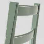 Taburete de lujo en haya maciza con asiento de tela Made in Italy - Nora Viadurini