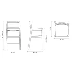 Taburete de lujo en haya maciza con asiento de tela Made in Italy - Nora Viadurini