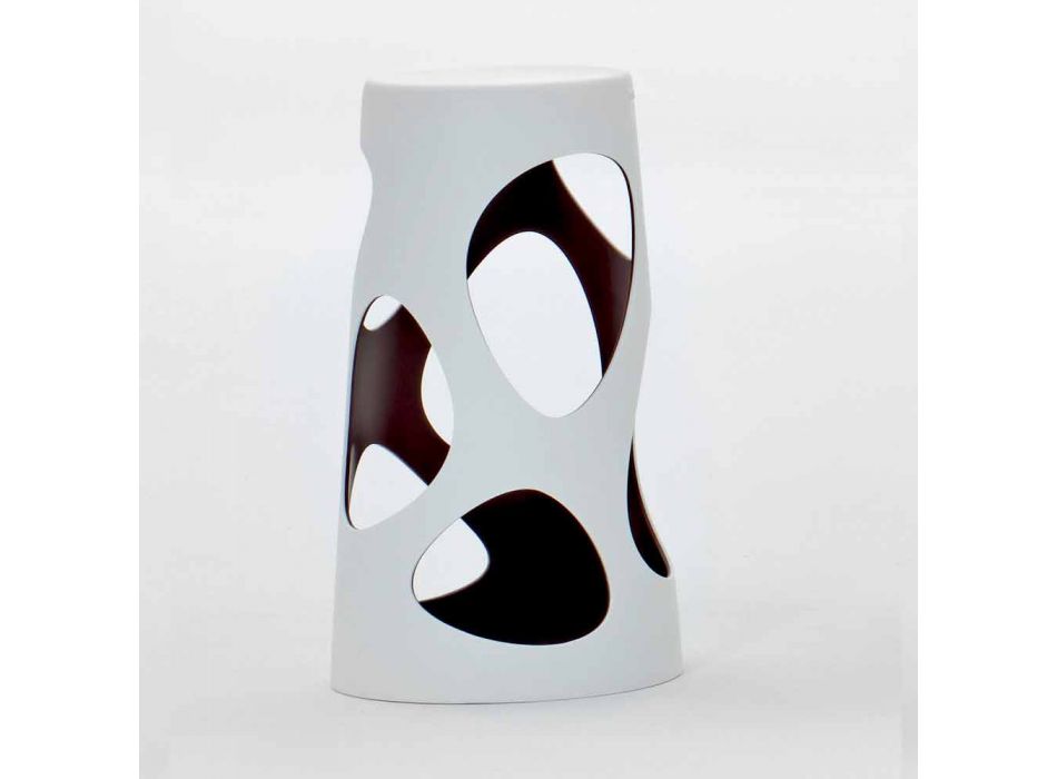 Taburete apilable para interior o exterior blanco o negro 2 piezas - Liberty by Myyour Viadurini