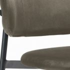 Taburete fijo con asiento y respaldo de terciopelo Made in Italy - Cagliari Viadurini