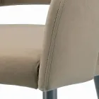 Taburete fijo con asiento de terciopelo y base de acero Made in Italy - Alassio Viadurini