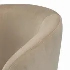 Taburete fijo con asiento de terciopelo y base de acero Made in Italy - Alassio Viadurini