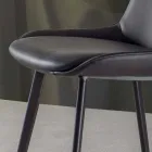 Taburete fijo Al 65 cm, estructura con 4 patas de metal - Ines Viadurini