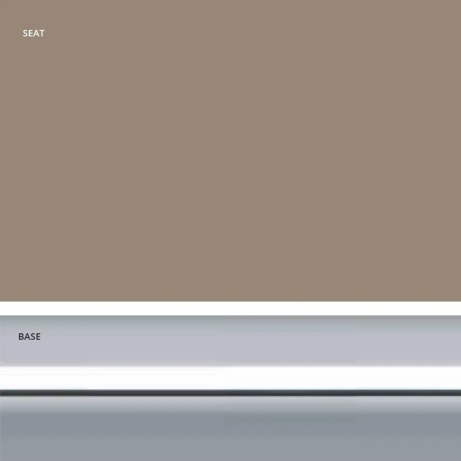 Taburete fijo en ecopiel, diseño moderno Al.65 cm - Alina Viadurini