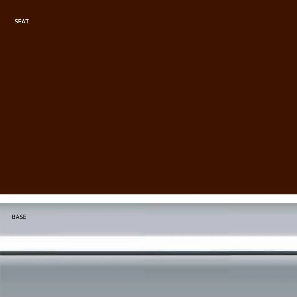 Taburete fijo en ecopiel, diseño moderno Al.65 cm - Alina Viadurini