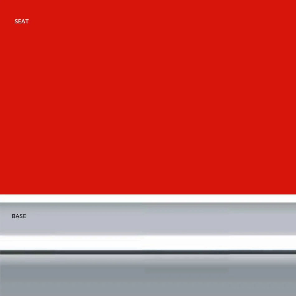 Taburete fijo en ecopiel, diseño moderno Al.65 cm - Alina Viadurini