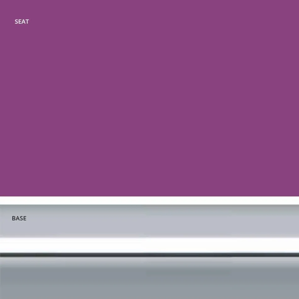 Taburete fijo en ecopiel, diseño moderno Al.65 cm - Alina Viadurini