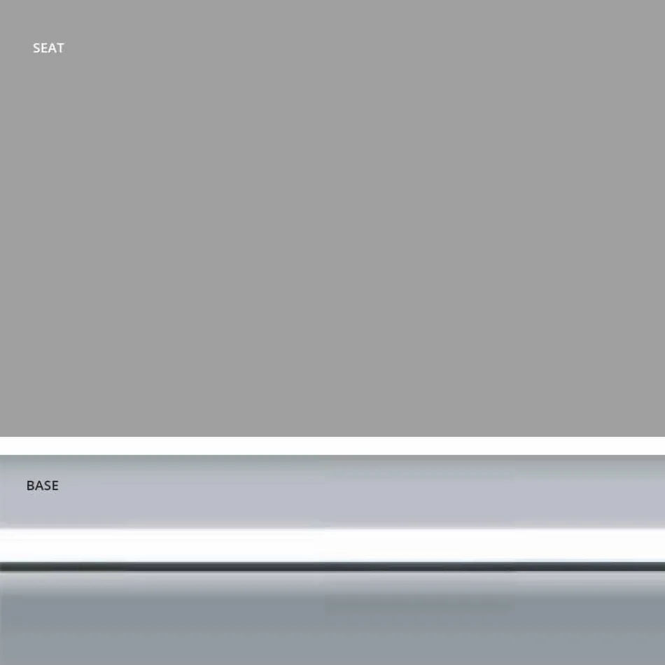 Taburete fijo en ecopiel, diseño moderno Al.65 cm - Alina Viadurini