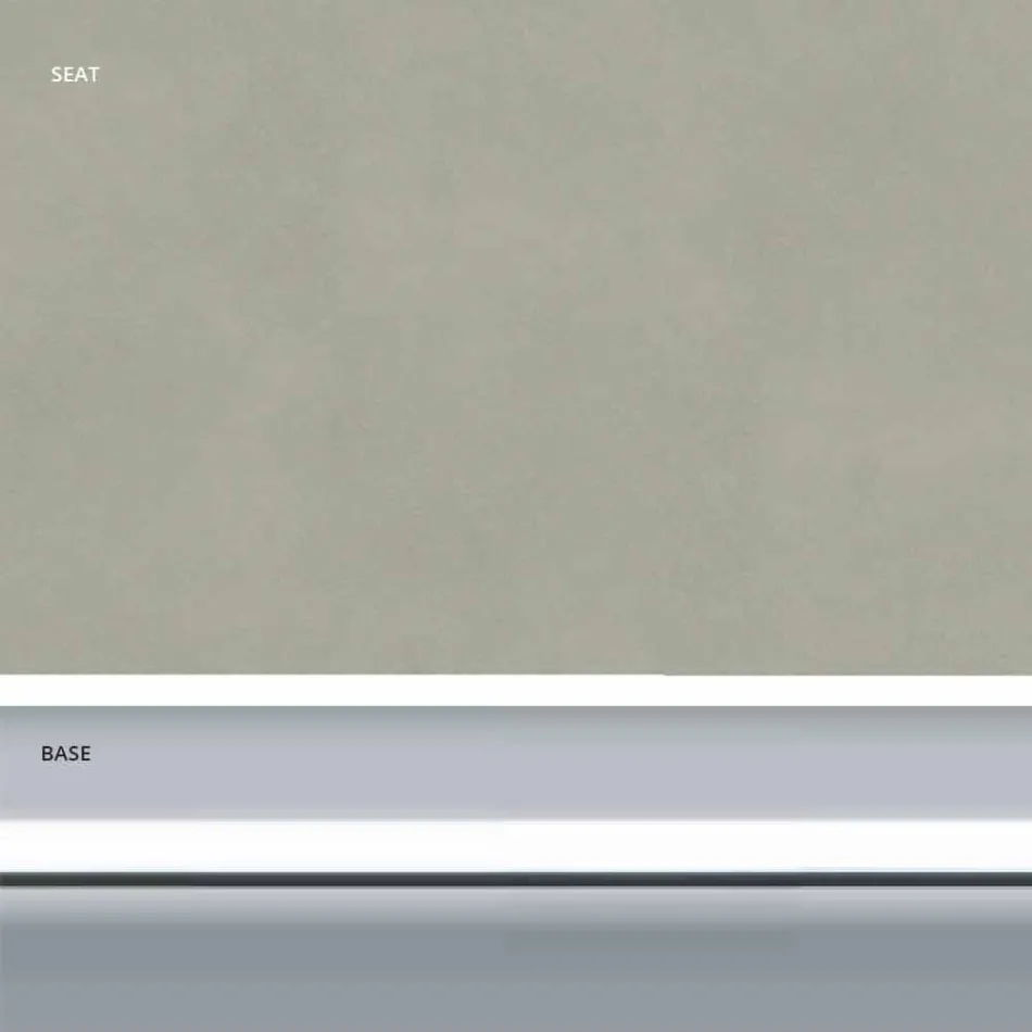 Taburete fijo en ecopiel, diseño moderno Al.65 cm - Alina Viadurini