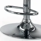 Taburete Giratorio con Respaldo en Diferentes Tamaños Made in Italy - Parma Viadurini