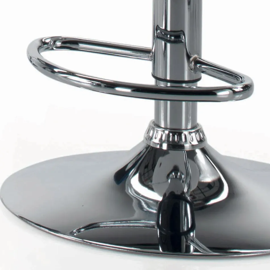 Taburete Giratorio con Respaldo en Diferentes Tamaños Made in Italy - Parma Viadurini