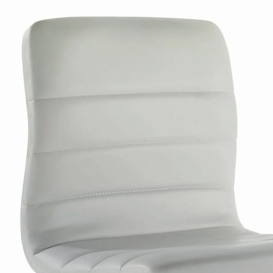 Taburete Giratorio con Respaldo en Diferentes Tamaños Made in Italy - Parma Viadurini