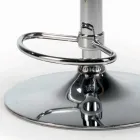 Taburete giratorio con asiento de terciopelo y base de acero Made in Italy - Adria Viadurini