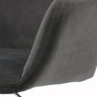 Taburete giratorio con asiento tapizado y base de acero Made in Italy - Arona Viadurini