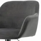 Taburete giratorio con asiento tapizado y base de acero Made in Italy - Arona Viadurini