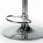 Taburete giratorio con asiento tapizado y base de acero Made in Italy - Arona Viadurini