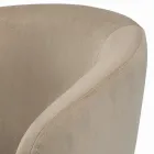 Taburete giratorio y regulable en altura en terciopelo y acero - Alassio Viadurini