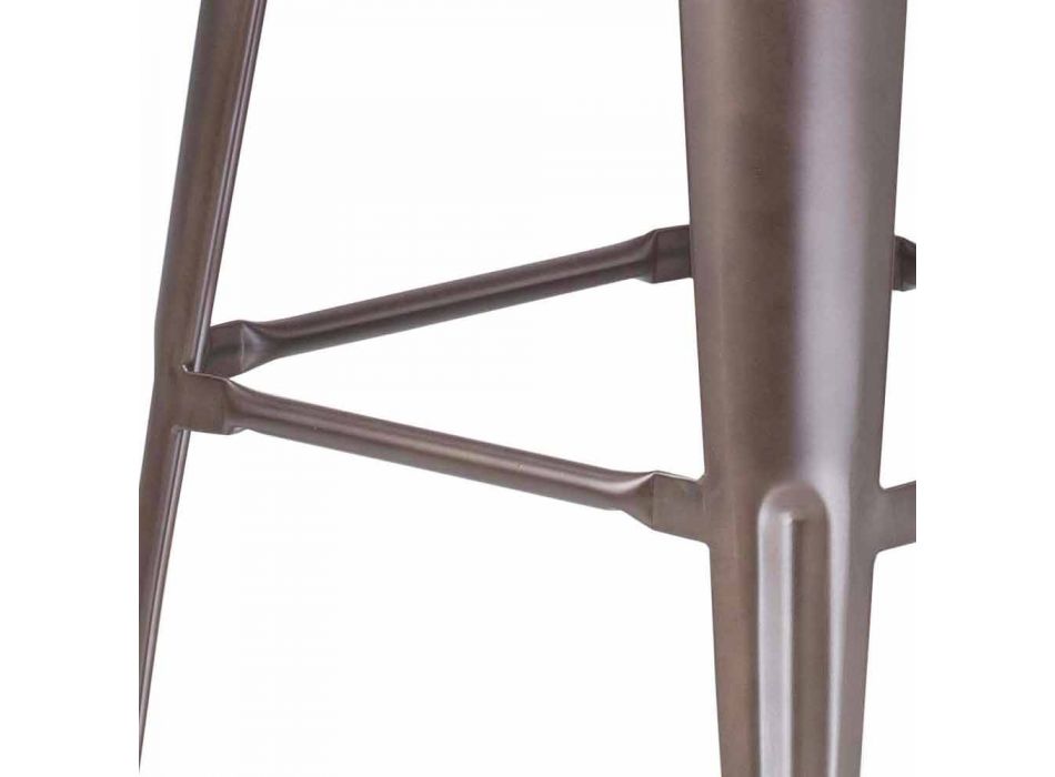 Taburete H 74 cm en metal, diseño industrial - Giuditta Viadurini
