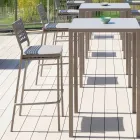 Taburete de exterior apilable en acero pintado Made in Italy - Nilda Viadurini