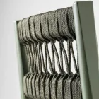 Taburete de haya maciza con tejido de cuerdas de colores Made in Italy - Nora Viadurini