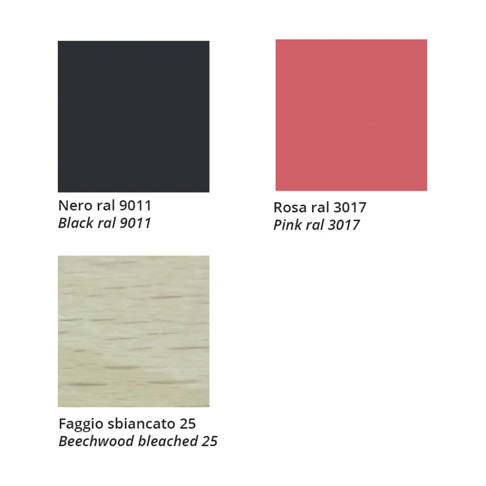 Taburete de haya maciza con asiento de tela Made in Italy - Regensburg Viadurini