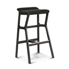 Taburete de haya maciza con asiento de tela Made in Italy - Regensburg Viadurini