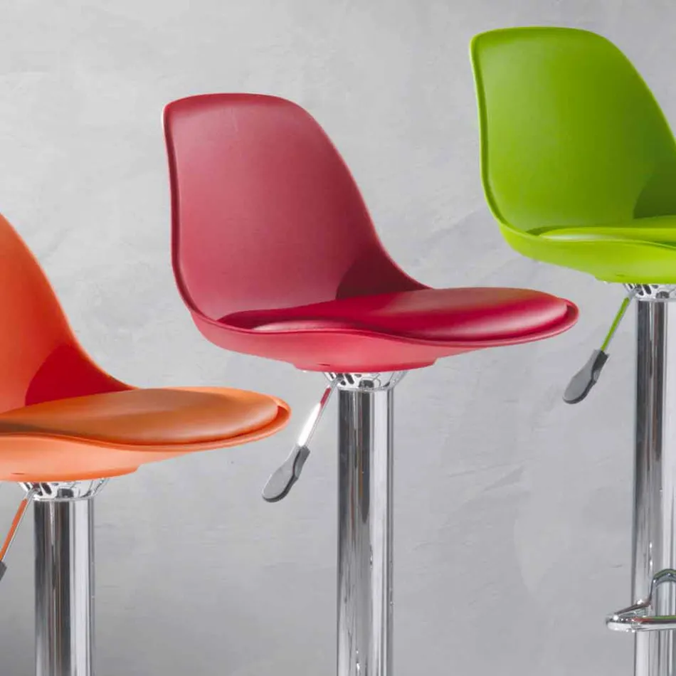 Taburete de polipropileno, diseño moderno y elevable - Rosa Viadurini