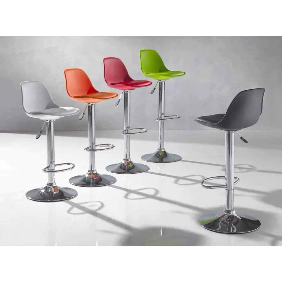 Taburete de polipropileno, diseño moderno y elevable - Rosa Viadurini