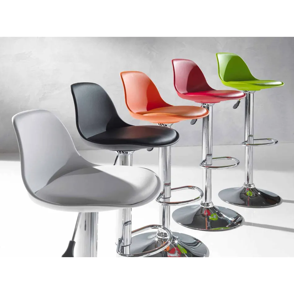 Taburete de polipropileno, diseño moderno y elevable - Rosa Viadurini