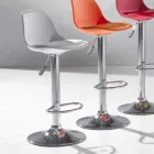 Taburete de polipropileno, diseño moderno y elevable - Rosa Viadurini