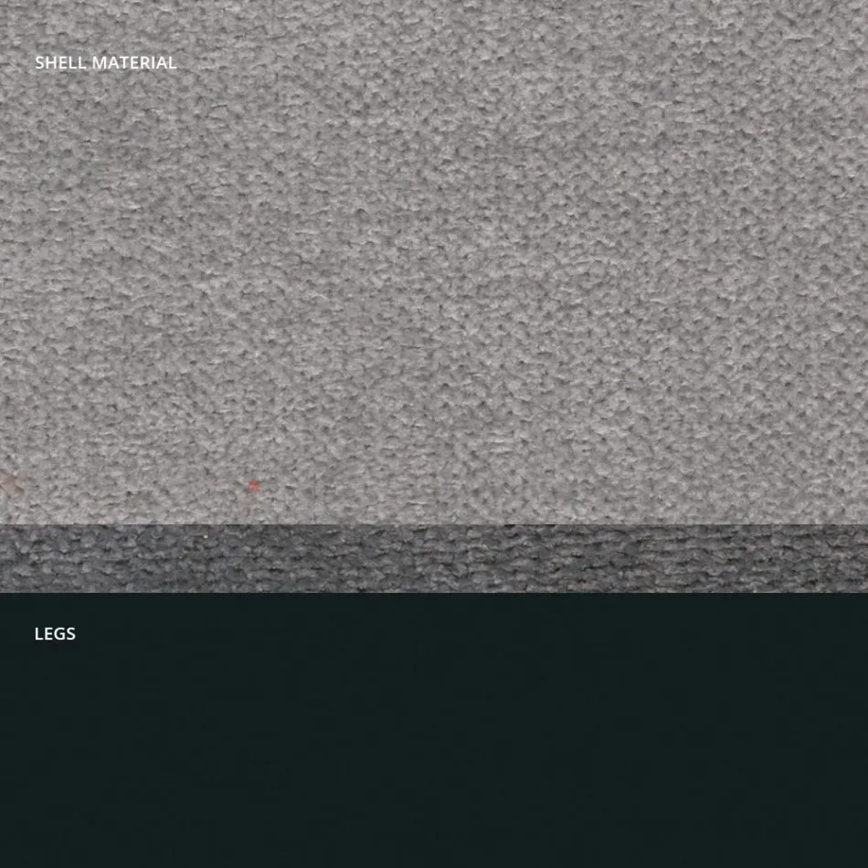 Taburete en Tela y Metal Antracita Diseño Made in Italy - Marianet Viadurini