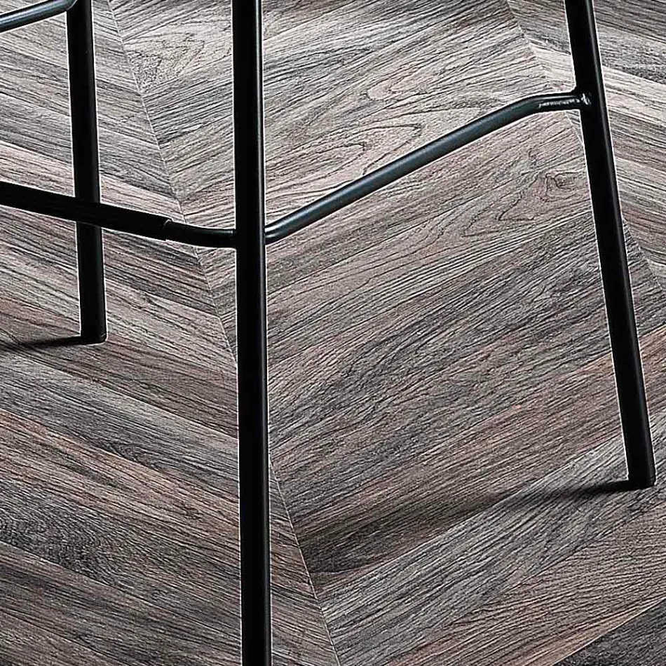 Taburete moderno de metal y tela de colores Made in Italy - Marianet Viadurini