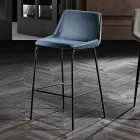 Taburete moderno de metal y tela de colores Made in Italy - Marianet Viadurini