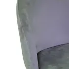 Taburete de terciopelo con estructura de metal en diferentes acabados - Penna Viadurini