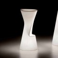 Taburete de exterior luminoso en polietileno con LED Made in Italy - Desmond