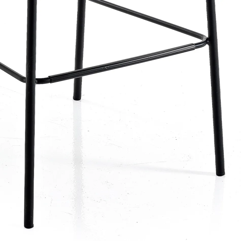 Taburete de cocina moderno en terciopelo acolchado de diseño colorido - Scarat Viadurini