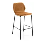 Taburete de cocina moderno en terciopelo acolchado de diseño colorido - Scarat Viadurini