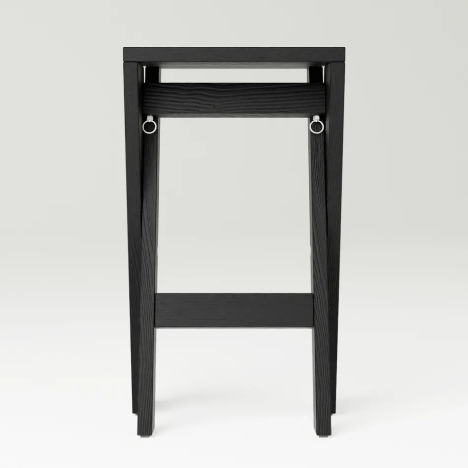 Taburete plegable y apilable de fresno macizo - Write Viadurini