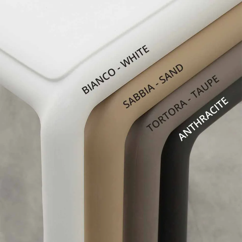 Taburete de resina H65 y diseño moderno de fibra de vidrio producido en Italia Grosseto Viadurini