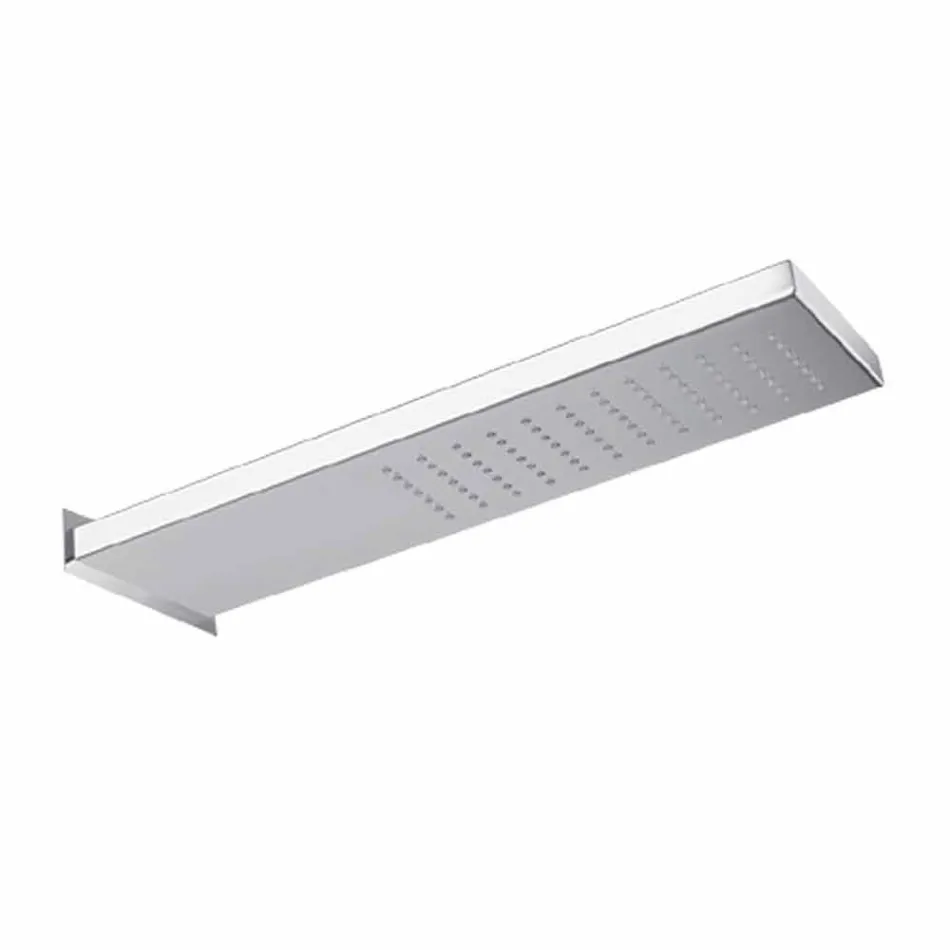 Cabezal de ducha de pared de acero inoxidable con lluvia Made in Italy - Net Viadurini