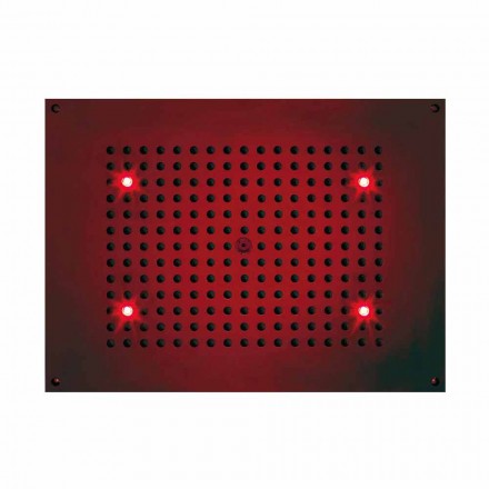 Cabezal de ducha Bossini rectangular a chorro con cromoterapia. Viadurini