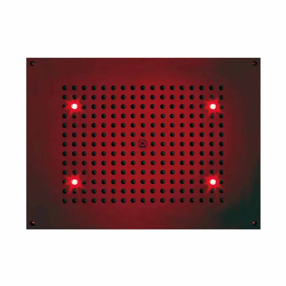 Cabezal de ducha Bossini rectangular a chorro con cromoterapia. Viadurini