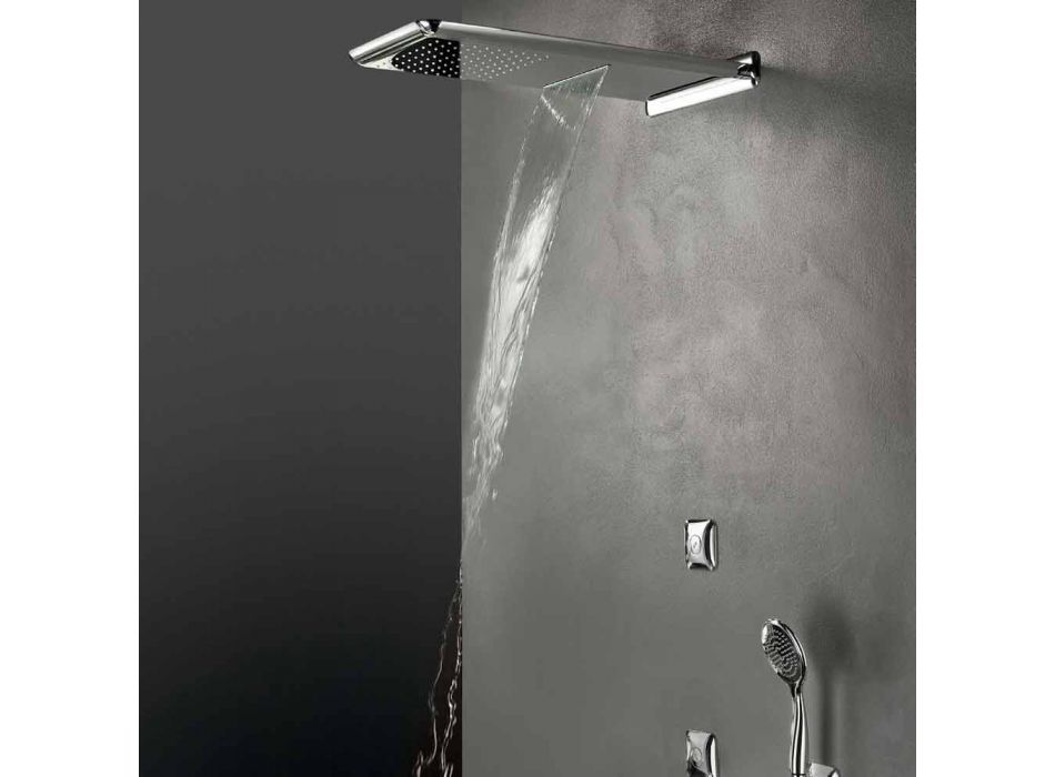 Cabezal de ducha de pared en acero antical Made in Italy - Cardellino Viadurini